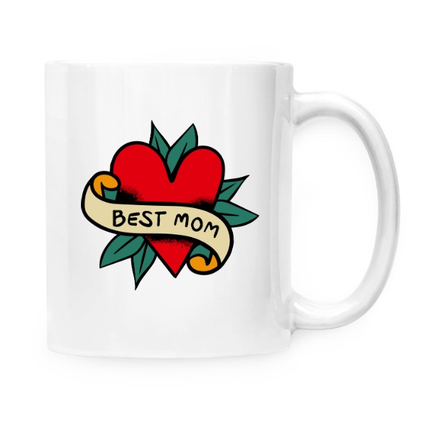 Hrnček malý biely s potlačou BEST MOM