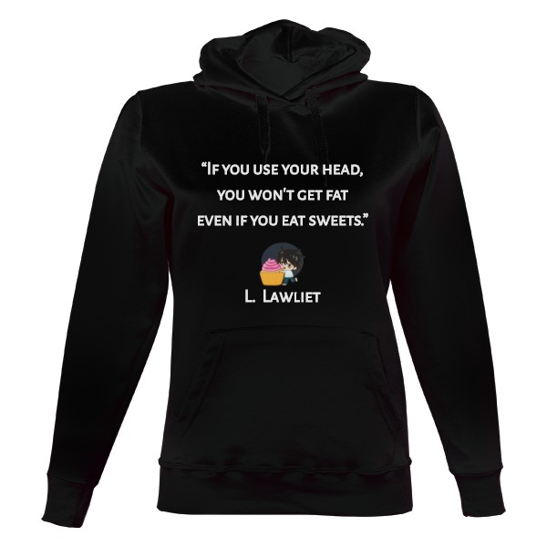 Dámska mikina s kapucňou s potlačou L Quote - dámska mikina čierna