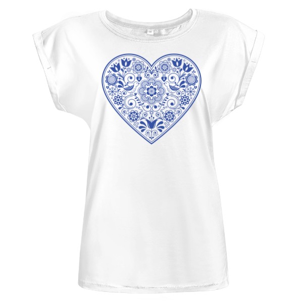 Tričko s potlačou Ľudové srdce