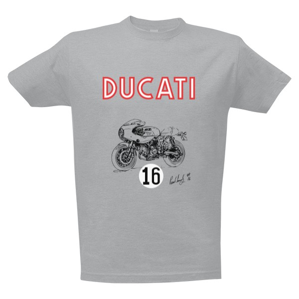 Tričko s potlačou Ducati PS (190g)