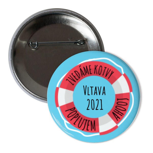 Odznak  s potlačou Odznáček Poplujem