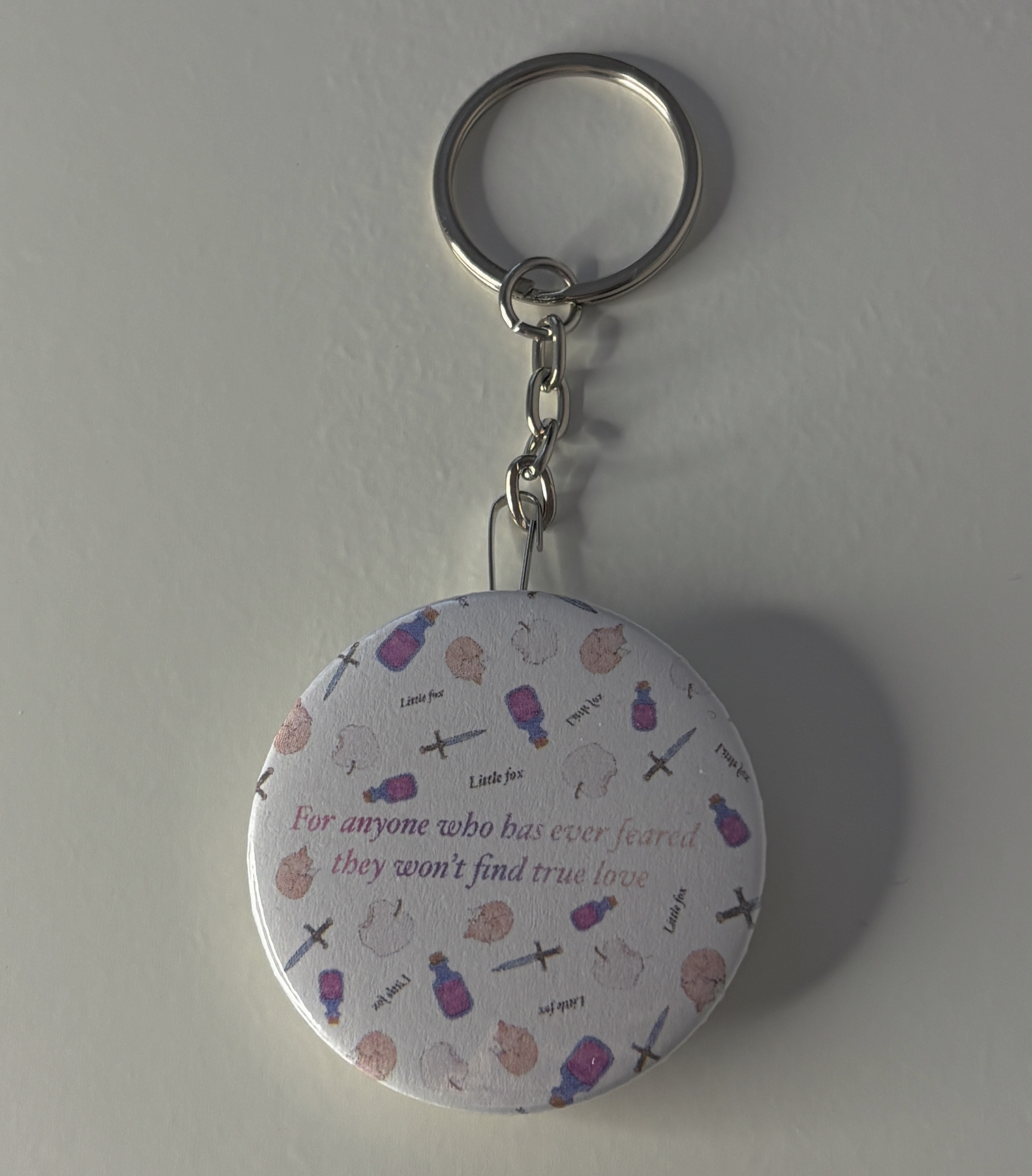 Přívěšek na klíče Bylo Nebylo Jedno Zlomené Srdce s citátem